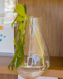 Vaso Decorativo Escultural Nivara em Murano Transparente – 36 cm