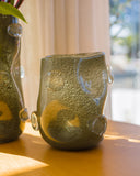 Vaso Olivina Médio em Vidro - 21x18 cm