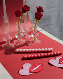 Vela Decorativa Hearts – Rosa Claro – 28 cm