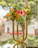 Vaso 4 Pontas em Metal - Coleção Halo - 26x20cm