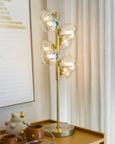 Luminária de Mesa Balls Dourada com Globos de Vidro – LED G9 Bivolt – 68 cm