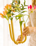 Vaso 4 Pontas em Metal - Coleção Halo - 26x20cm