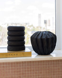 Cachepot de Mesa Gomos Geométricos Preto - 19x15 cm