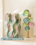 Escultura Decorativa Cristal Colorido - 36x18cm