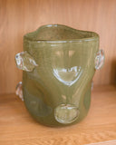 Vaso Olivina Médio em Vidro - 21x18 cm