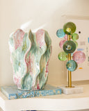 Escultura Decorativa Cristal Colorido - 36x18cm