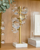 Escultura Decorativa Cristal Transparente - 36x18cm