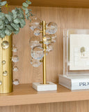 Escultura Decorativa Cristal Transparente - 36x18cm