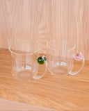 Conjunto de Canecas 4Pçs Bubble Glass 460ml - Rosa