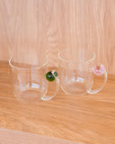 Conjunto de Canecas 4Pçs Bubble Glass 460ml - Verde