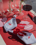 Conjunto Porta Guardanapo Laço Royale Vermelho - 4 Peças