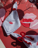 Conjunto Porta Guardanapo Laço Royale Vermelho - 4 Peças