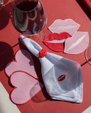 Dupla Anel Porta-Guardanapo Red Lips – 2 Peças