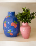 Vaso Decorativo Cerâmica Esmaltada Frutas - 25x16 cm