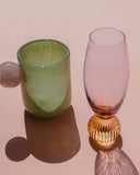 Taça Ravi Bicolor – Lilás e Âmbar – Vidro – 208 ml