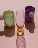 Taça Ravi Bicolor – Lilás e Âmbar – Vidro – 208 ml