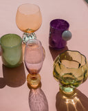 Taça Ravi Bicolor – Lilás e Âmbar – Vidro – 208 ml