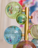Escultura Decorativa Cristal Colorido - 36x18cm