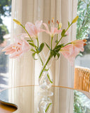 Vaso Duetto Duas Pontas em Vidro - 23x9cm