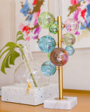 Escultura Decorativa Cristal Colorido - 36x18cm