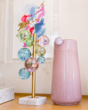 Escultura Decorativa Cristal Colorido - 36x18cm