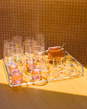 Bandeja Decorativa em Acrílico Transparente Waves - 40cm