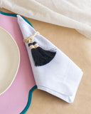 Porta-Guardanapo Pingente Tassel - Azul Noite