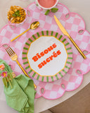 Prato Raso Bisous Sucrés Xadrez - Verde