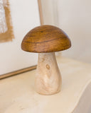 Escultura Cogumelo em Madeira Rustic Forest - 15cm