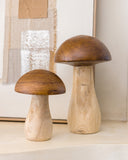 Escultura Cogumelo em Madeira Rustic Forest - 15cm