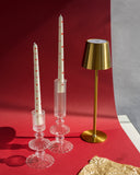 Luminária de Mesa Solenne Metal Dourado - 38cm
