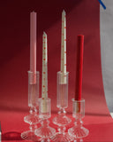 Vela Canelada Rosa Claro - 25cm