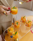 Conjunto de 6 Xícaras Transparentes com Esferas Coloridas - 100 ml