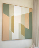Quadro Abstrato Tons Naturais - 120x120cm