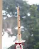 Vela Boca Vermelha Pintada à Mão – 26cm