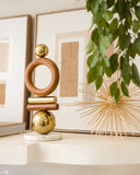 Ouriço Dourado em Metal - 20 cm