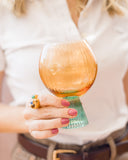 Taça de Vidro Ravi Verde e Âmbar – 464ml