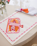 Lugar Americano Bordado Sardinha Pink Sea - 48x33cm