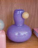 Vaso de Vidro Latch Lilás e Bege