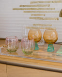 Taça de Vidro Ravi Verde e Âmbar – 464ml