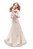 Escultura em Resina Mãe e Filha 13x10x24,5 cm