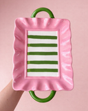 Bandeja Doce Picnic Listrada em Cerâmica