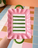 Bandeja Doce Picnic Listrada em Cerâmica