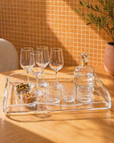 Bandeja Decorativa em Acrílico Transparente Waves – 60cm