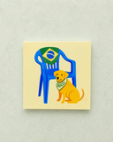 Mini Azulejo Decorativo Brasilidades: Caramelo -  10x10 cm