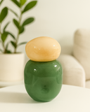 Vaso Latch de Vidro – Verde com Tampa Ambar