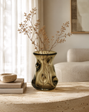 Vaso Decorativo de Vidro Fumê - 24x16 cm
