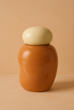 Vaso Latch de Vidro – Laranja com Tampa Bege