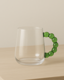 Caneca de Vidro Borossilicato com Alça Verde – 430 ml
