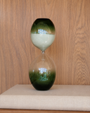 Ampulheta Decorativa em Vidro Degradê Verde 60 Minutos